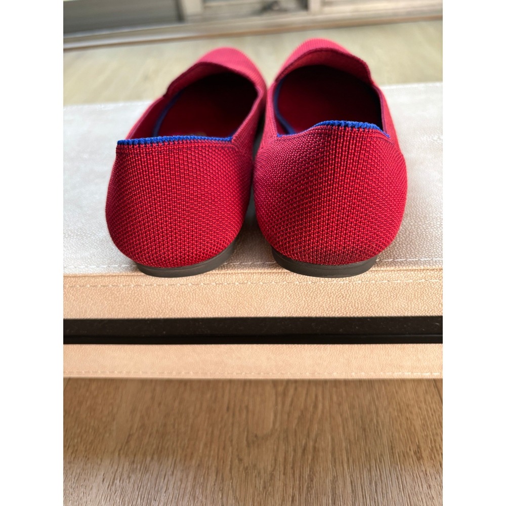 ROTHY'S The Loafer Chili Red Knit Sustainable Flats Shoes Women's Size 7 - Picture 4 of 8